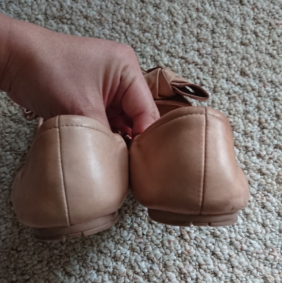 Prada Leather Logo sweet Bow Scrunch Ballet‎ Flat - in light pink - Picture 7 of 14